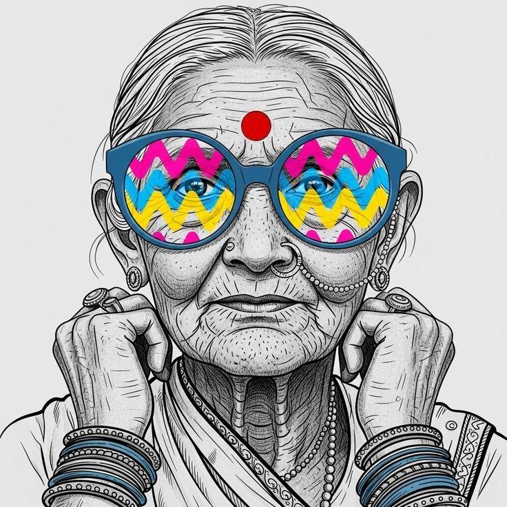Swag Dadi Pop Art Wall Art, 36-block pop art wall art by ConvArt