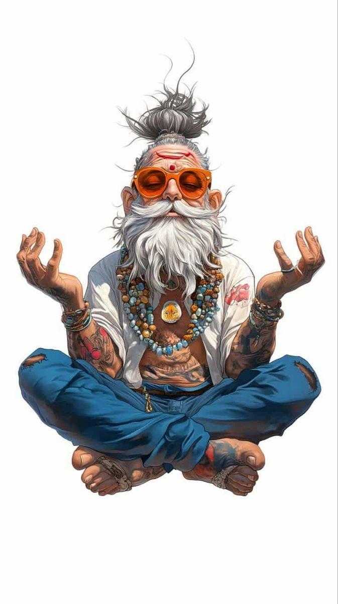 Zen Baba Meditation Pop Art Wall Art, 32-block pop art wall art by ConvArt