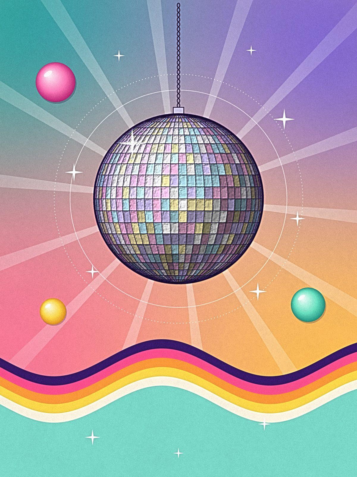 Disco Ball Groovy Abstract Wall Art, 12-block abstract wall art by ConvArt