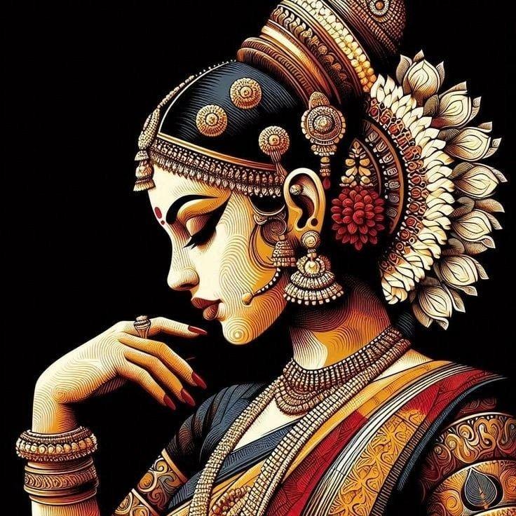 Shringaar Indian Bride Wall Art, 36-block portrait wall art by ConvArt