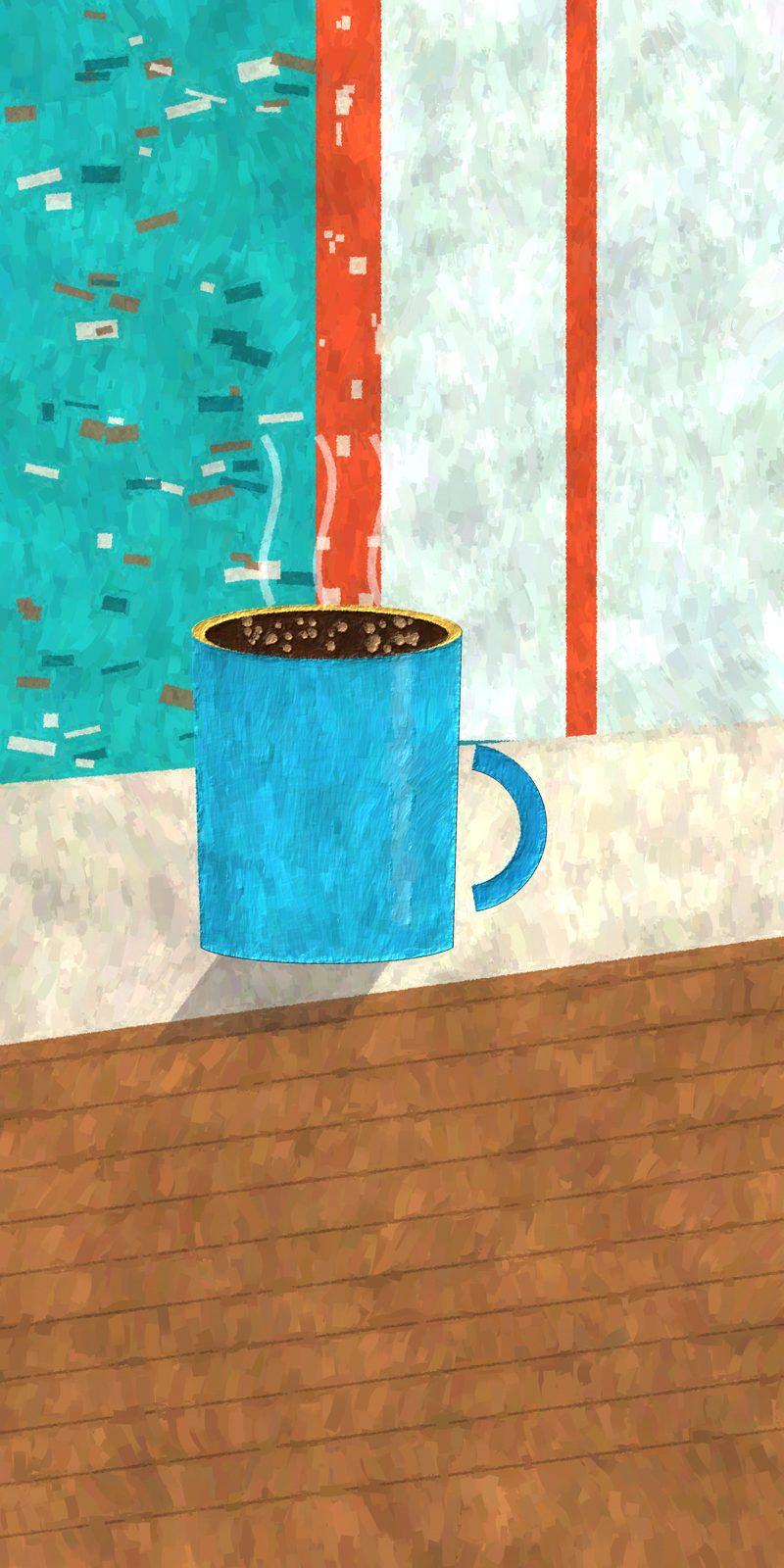 Window Side Mug Wall Art, 32-block cafe and kitchen wall art by ConvArt